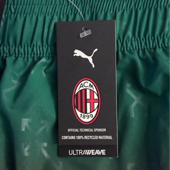 OFF-WHITE x Puma AC Milan Authentic Shorts Red/Black - Picture 2 of 8